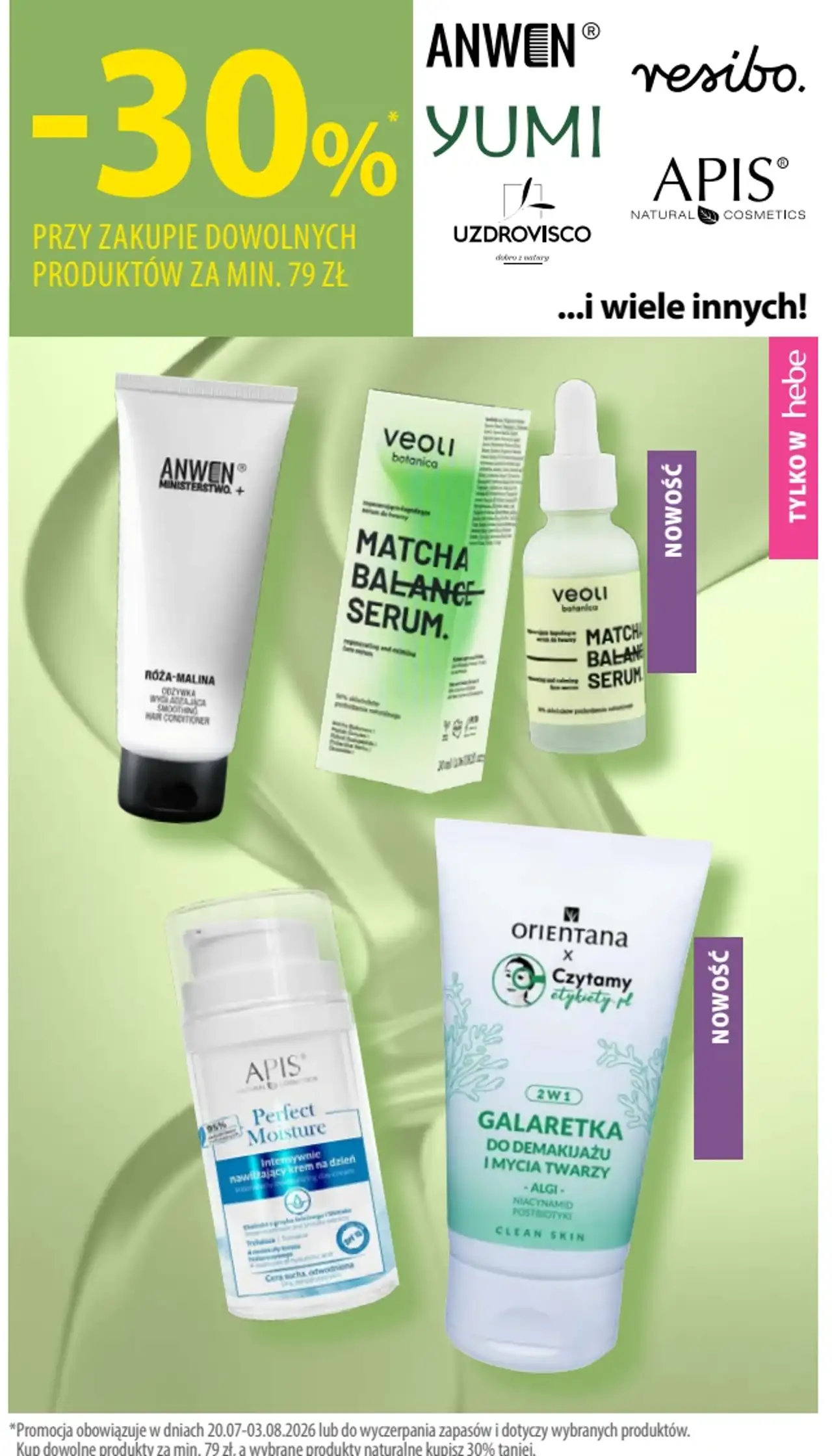 Produkty naturalne marek Anwen, Yumi, Uzdrovisco, Resibo, Apis