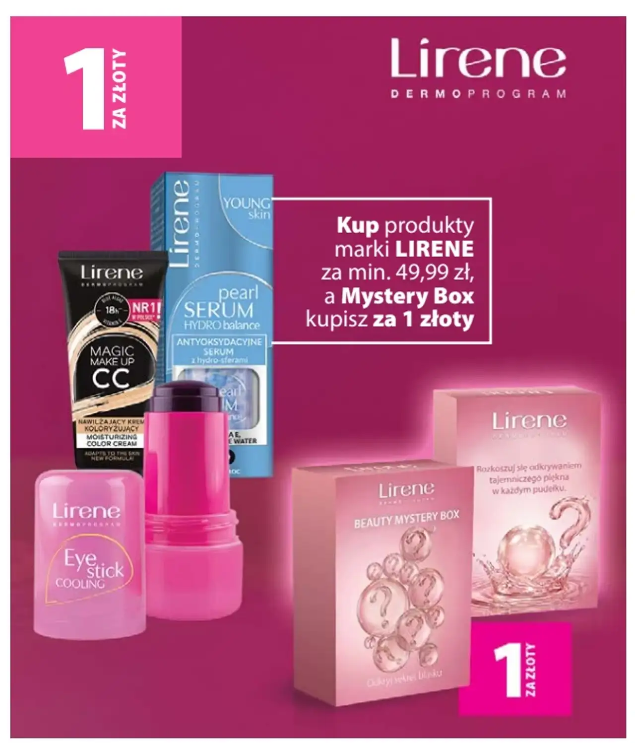 Kup produkty marki LIRENE za min. 49,99 zł, a Mystery Box kupisz za 1 złoty