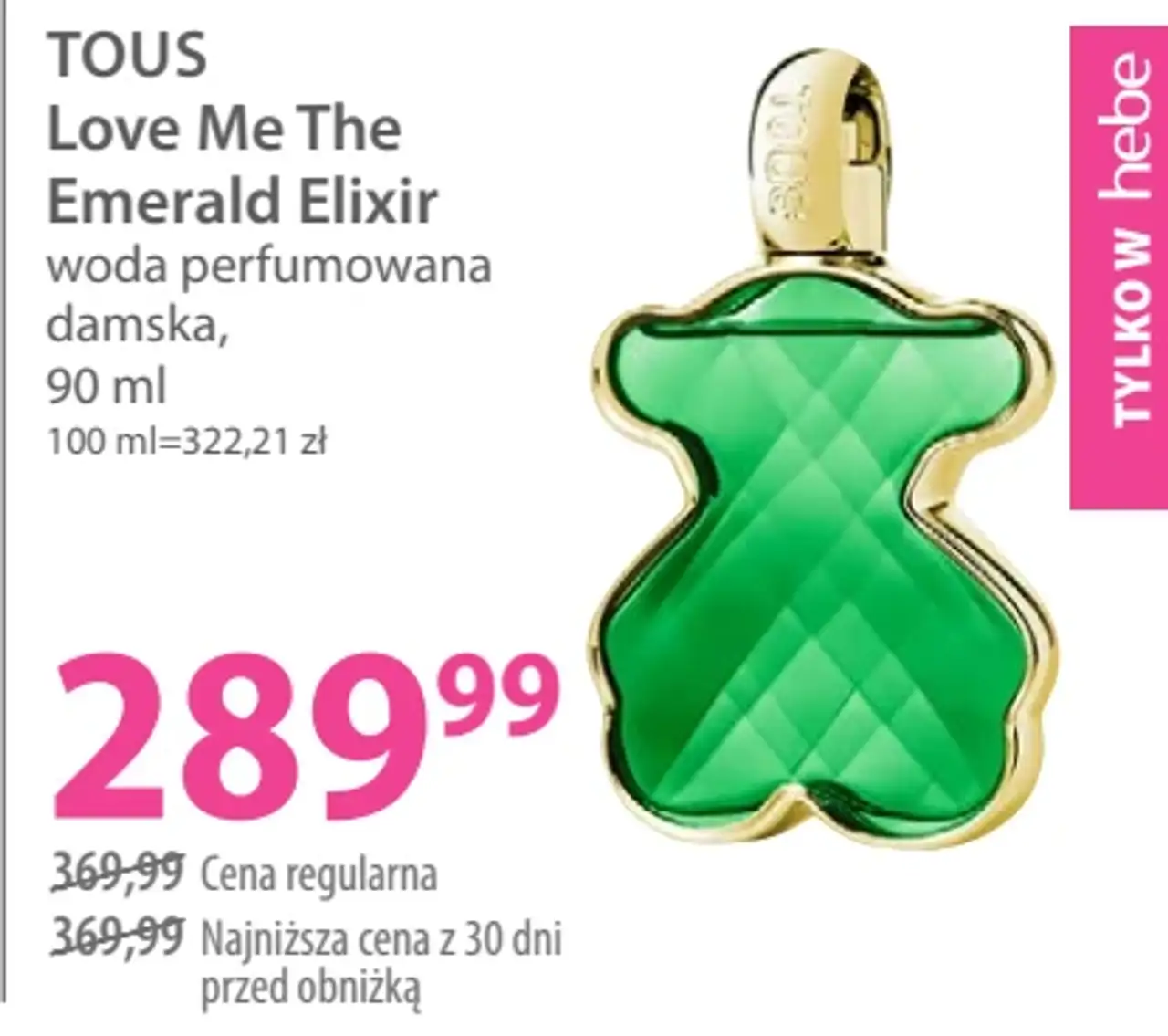 TOUS Love Me The Emerald Elixir woda perfumowana damska