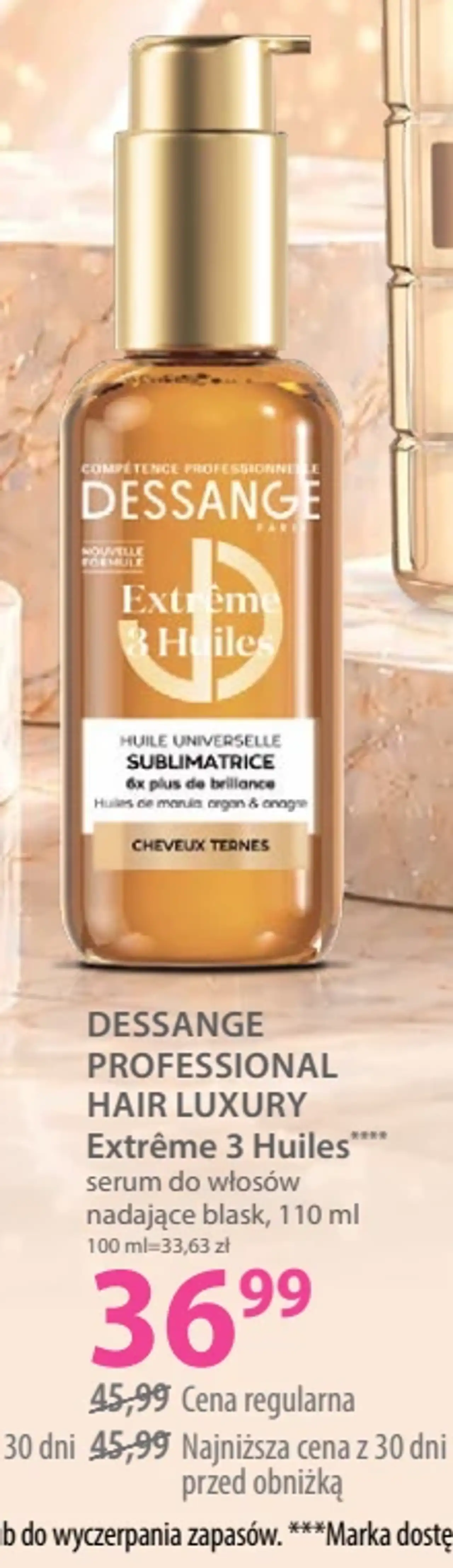 Dessange Professional Hair Luxury Extrême 3 Huiles serum do włosów