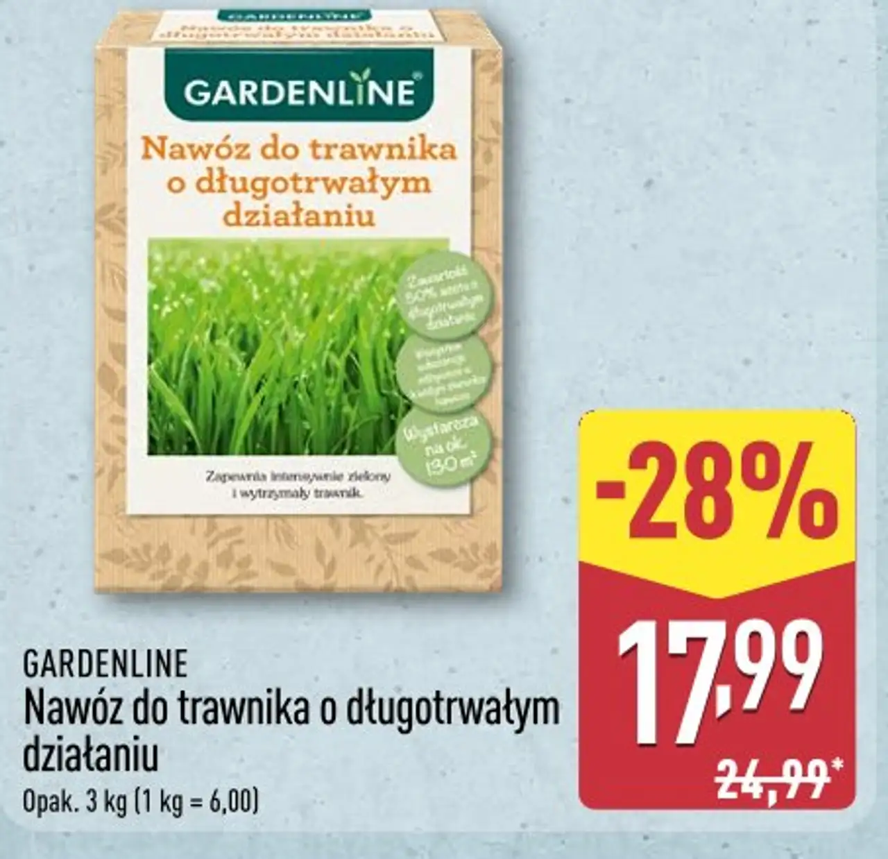Gardenline Nawóz do trawnika o długotrwałym działaniu