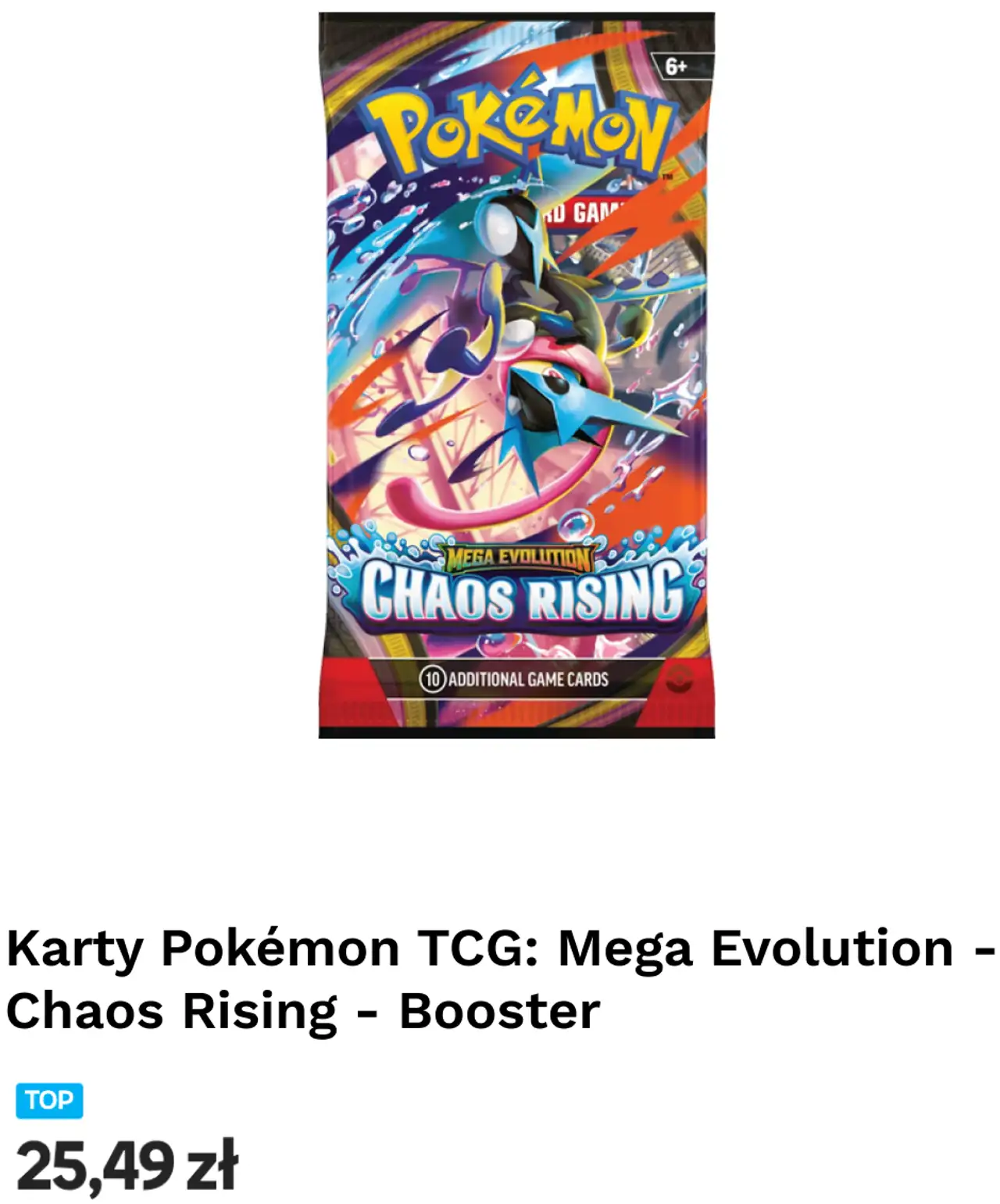 Karty Pokemon TCG: Mega Evolution - Chaos Rising - Booster
