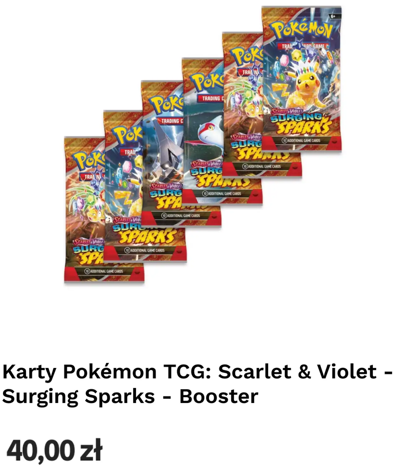 Karty Pokemon TCG: Scarlet & Violet - Surging Sparks - Booster
