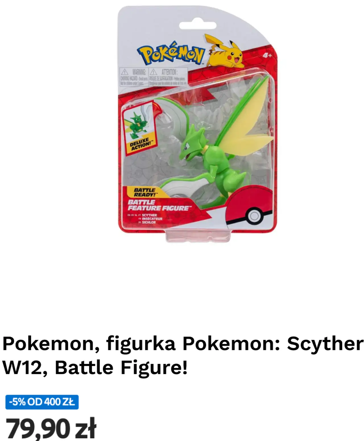 Pokemon, figurka Pokemon: Scyther W12, Battle Figure!