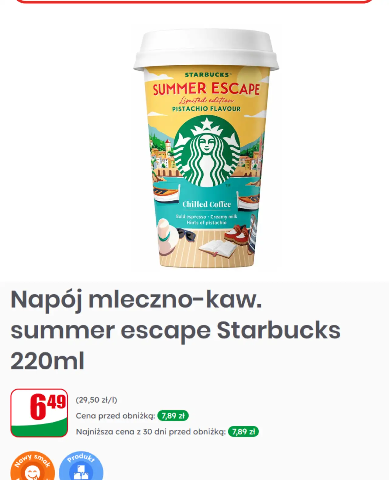 Napój mleczno-kawowy Starbucks Summer Escape 220ml