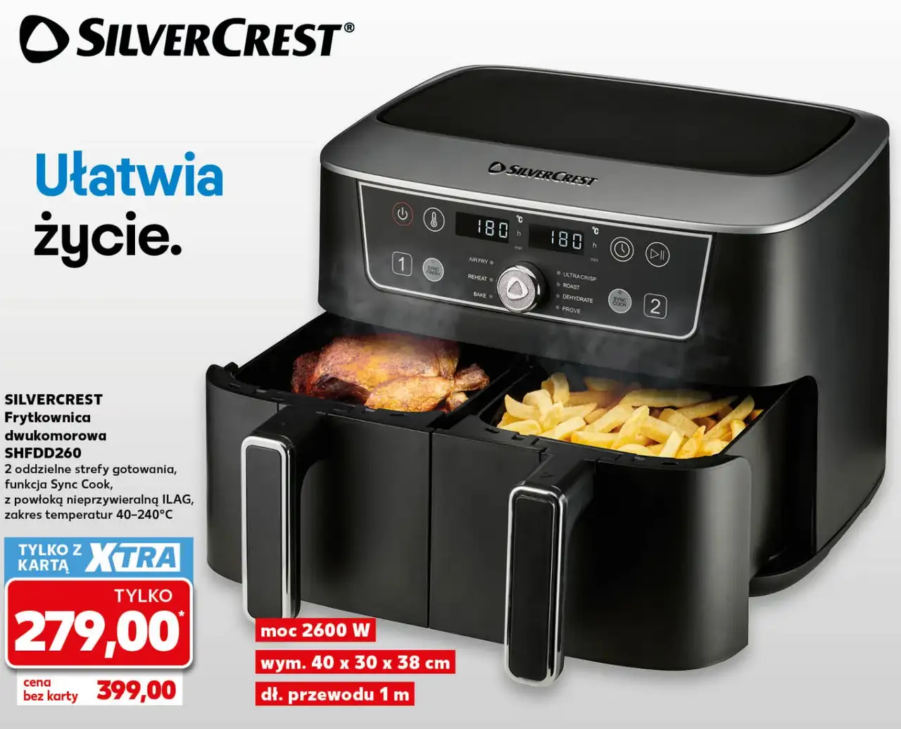 Silvercrest Frytkownica dwukomorowa SHFDD260