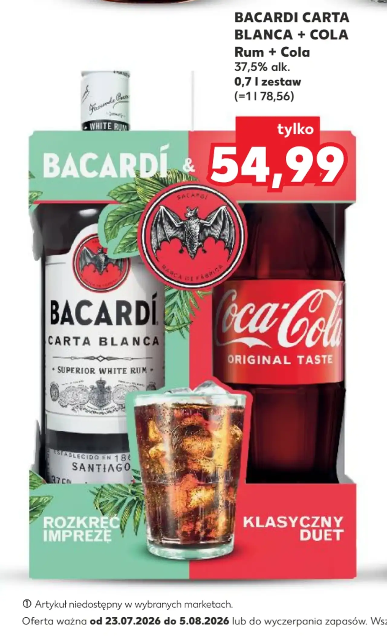 Bacardi Carta Blanca + Cola