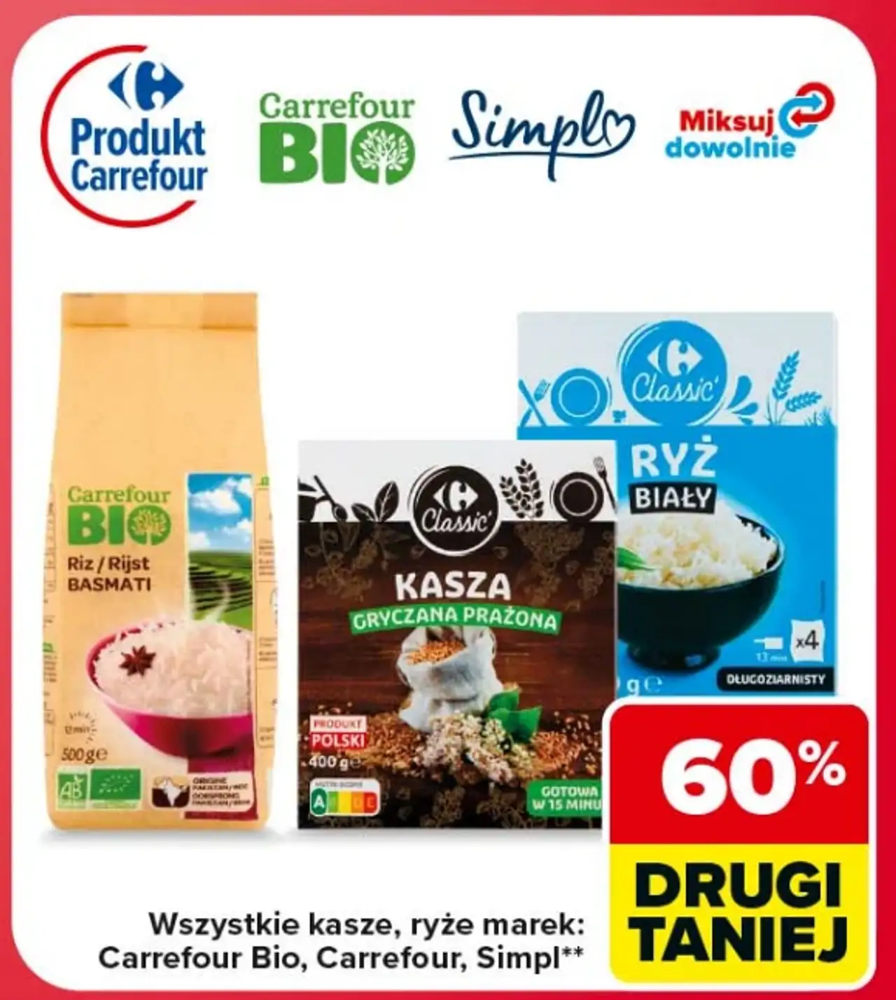Kasze i ryże Carrefour BIO, Carrefour, Simpl
