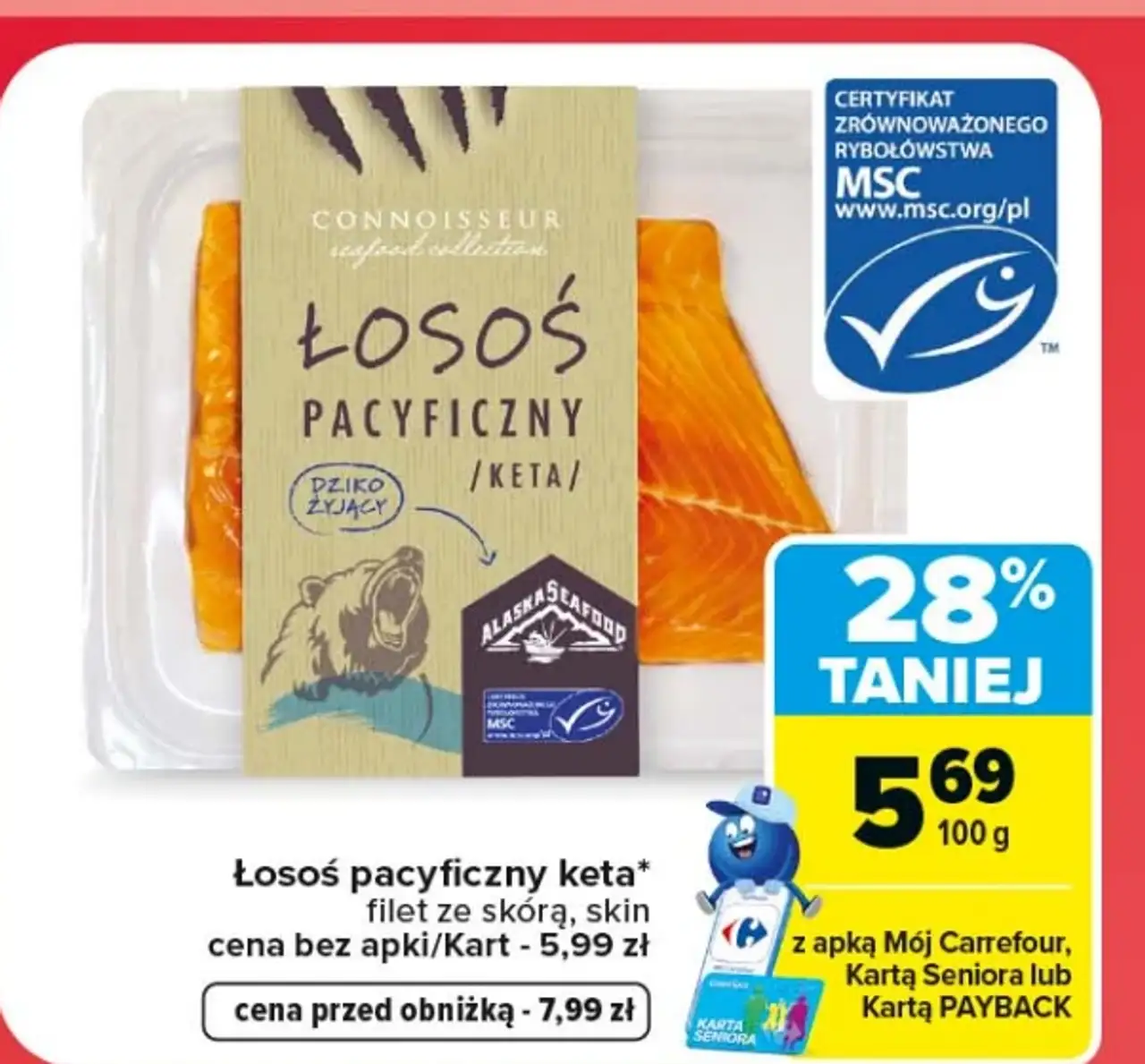 Łosoś pacyficzny keta filet ze skórą Connoisseur