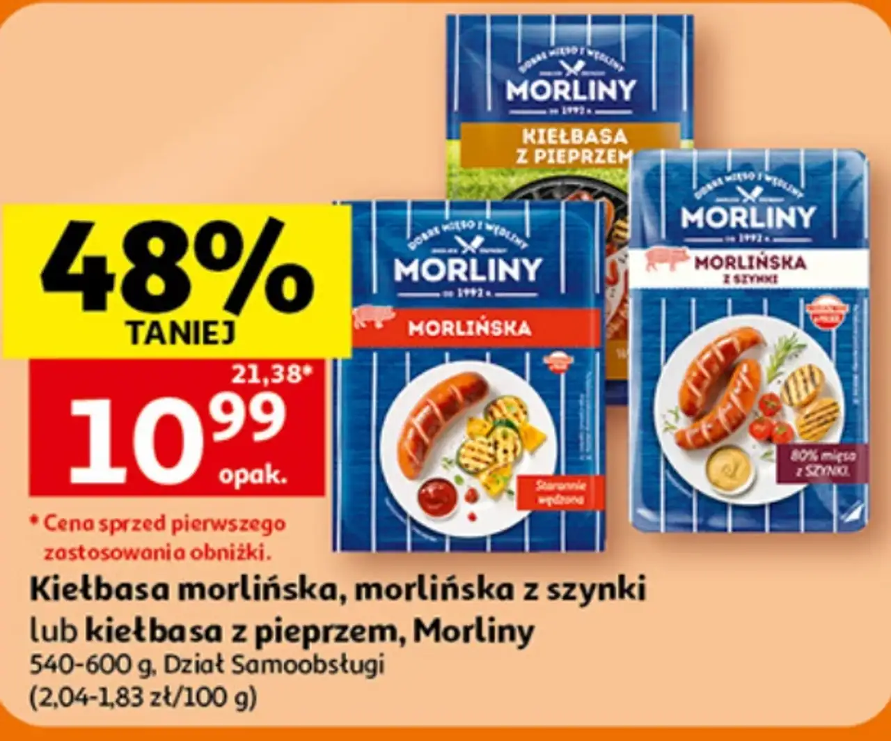 Kiełbasa morlińska, morlińska z szynki lub kiełbasa z pieprzem, Morliny