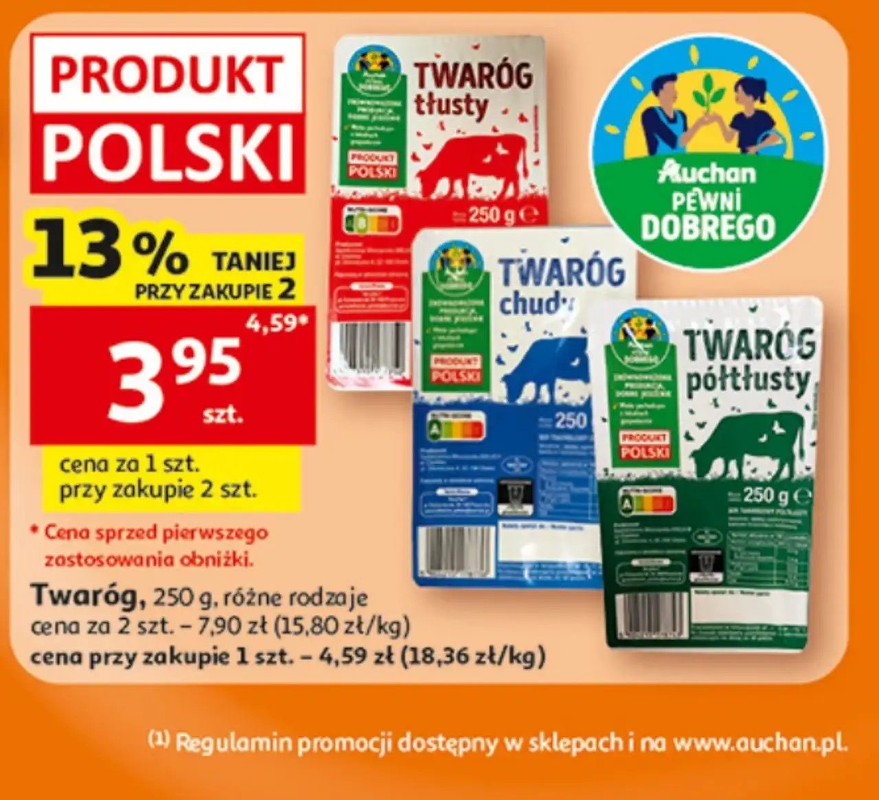 Twaróg Auchan Pewni Dobrego