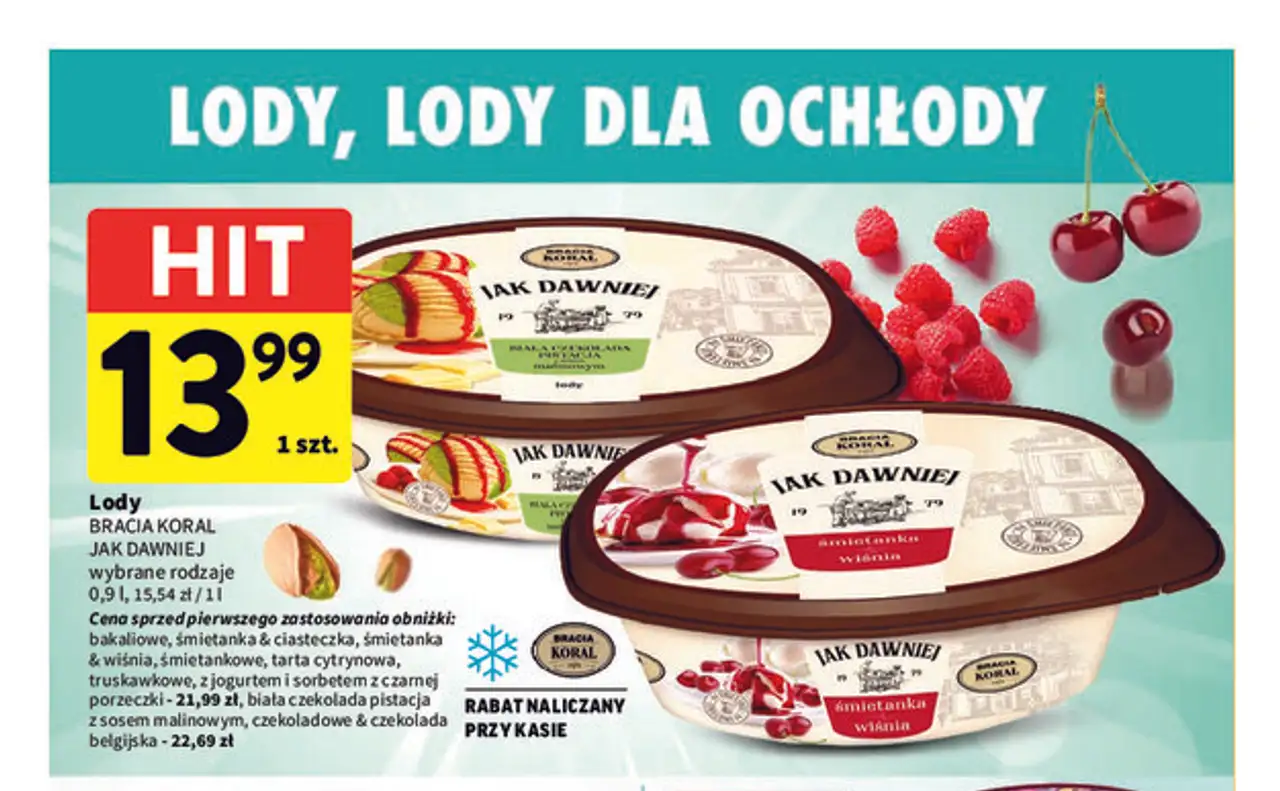Lody Bracia Koral Jak Dawniej wybrane rodzaje