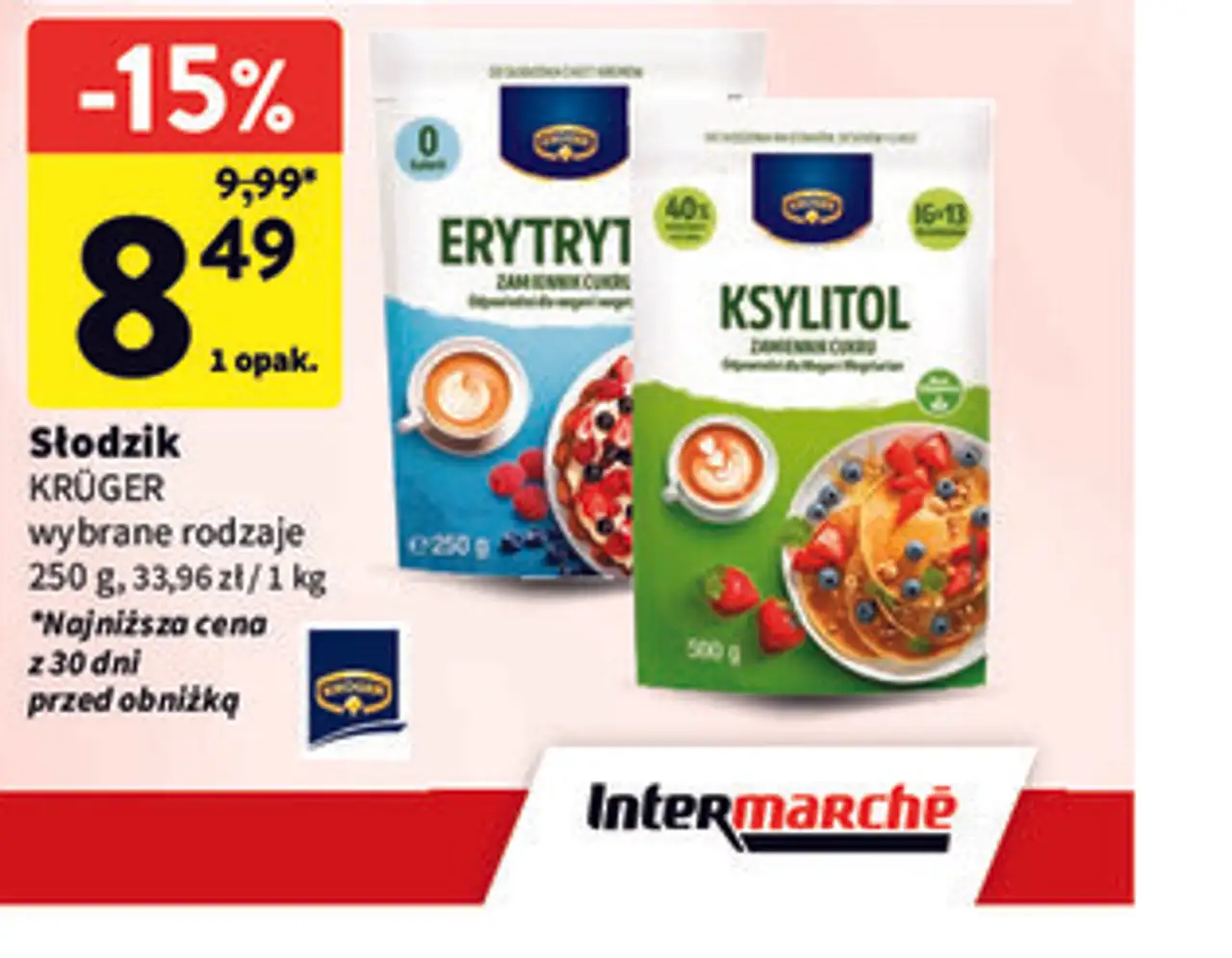 Słodzik Krüger Erytrytol / Ksylitol