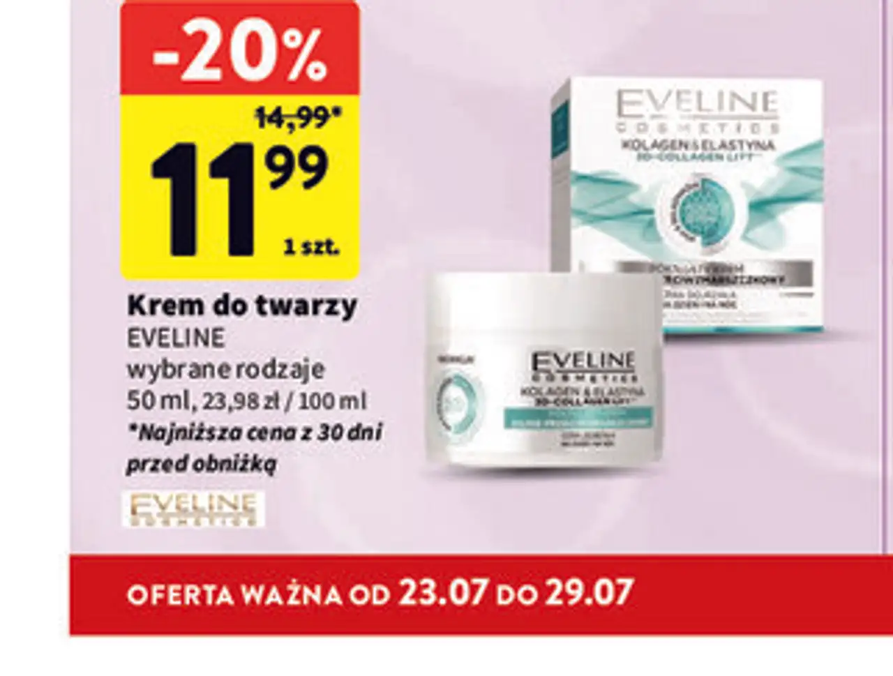 Eveline Krem do twarzy Kolagen & Elastyna 3D-Collagen Lift