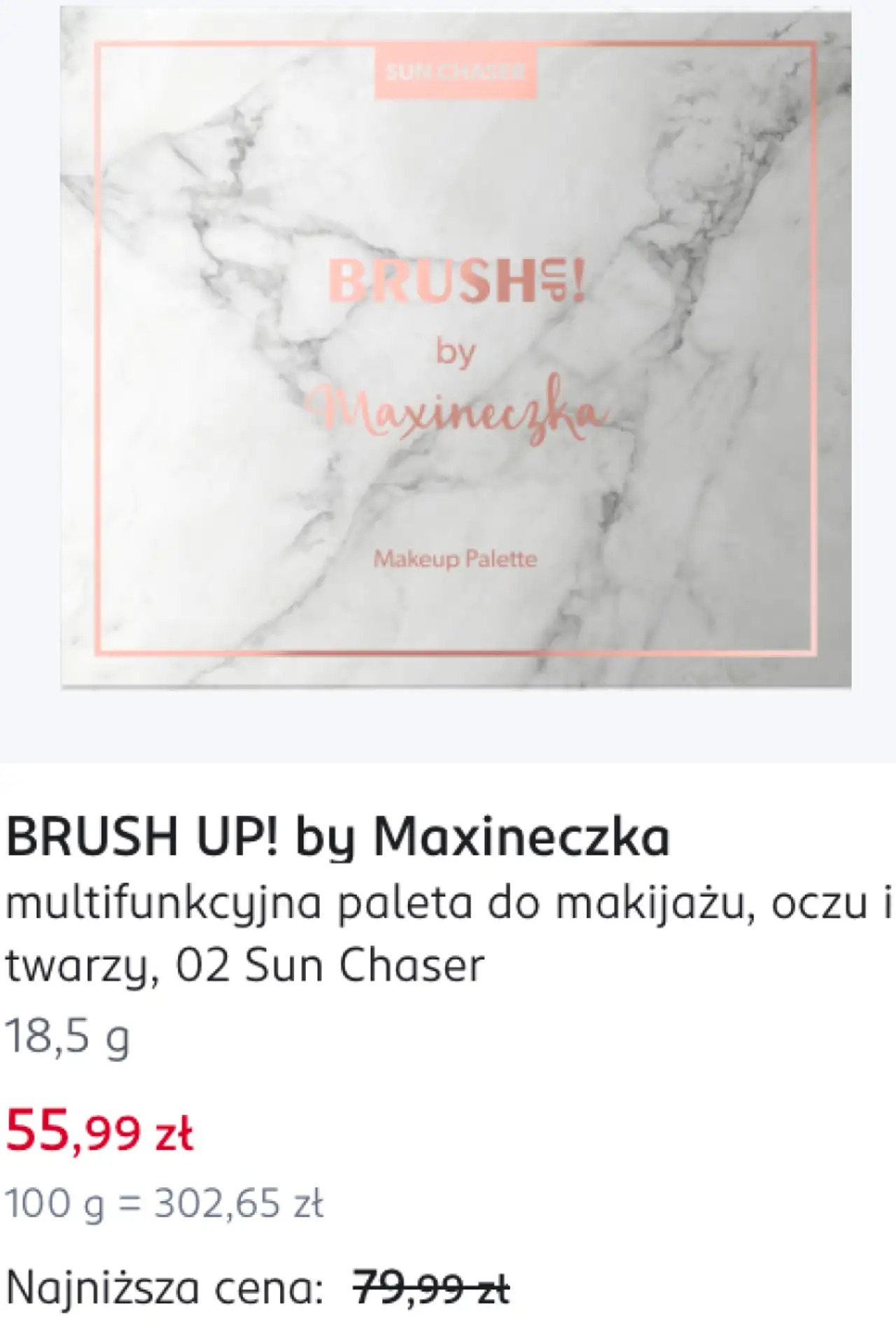 BRUSH UP! by Maxineczka multifunkcyjna paleta do makijażu, oczu i twarzy, 02 Sun Chaser