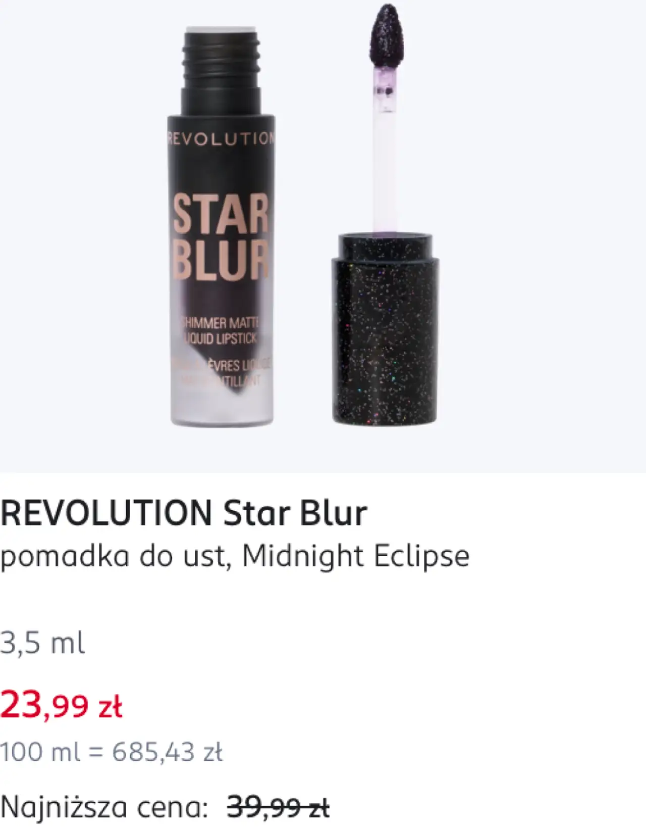 REVOLUTION Star Blur pomadka do ust, Midnight Eclipse