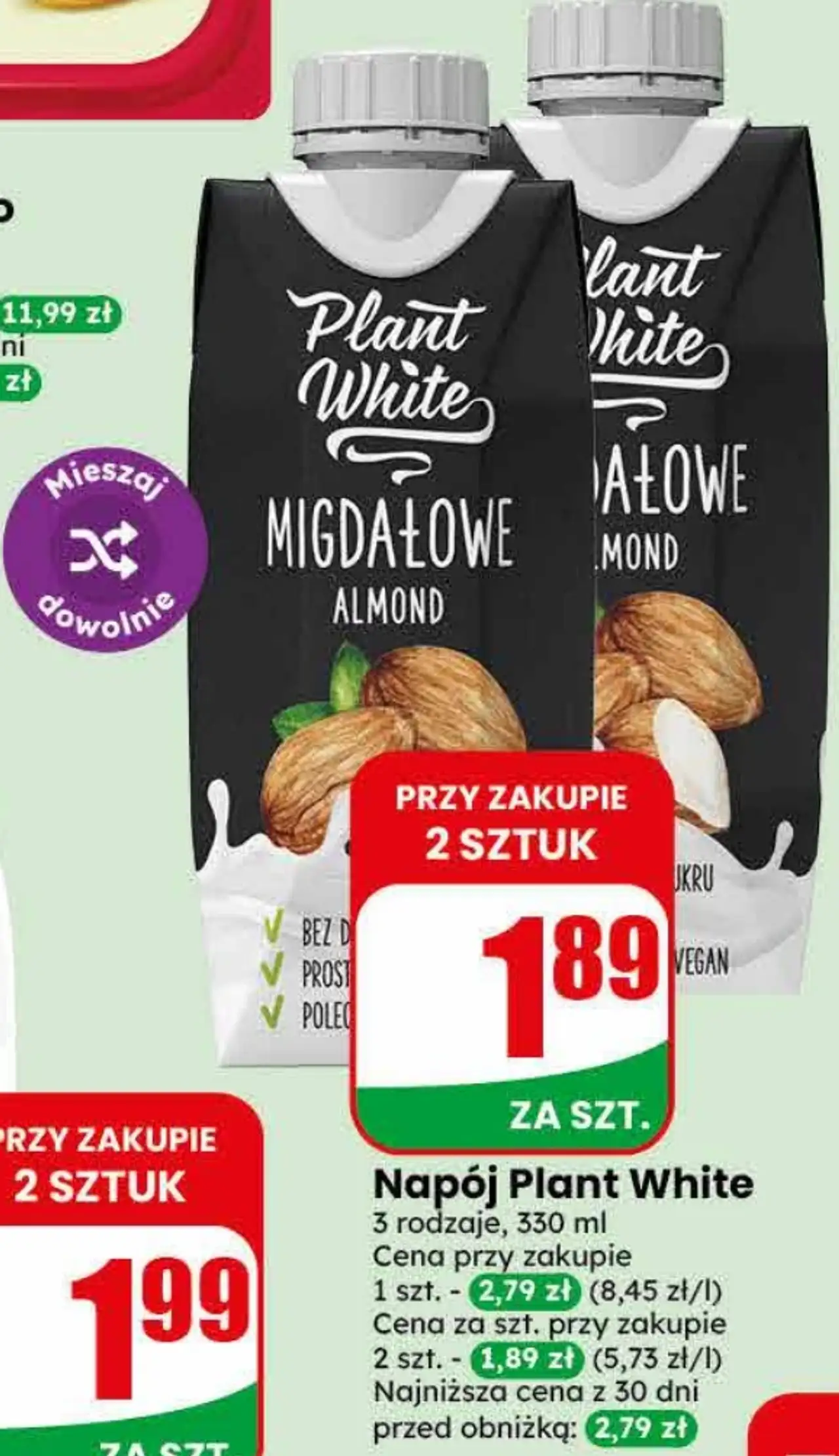 Napój migdałowy Plant White Almond