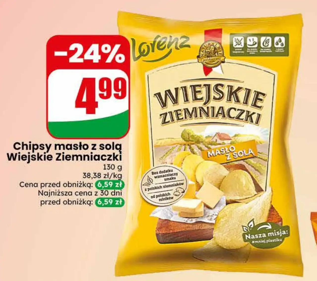 Chipsy masło z solą Wiejskie Ziemniaczki