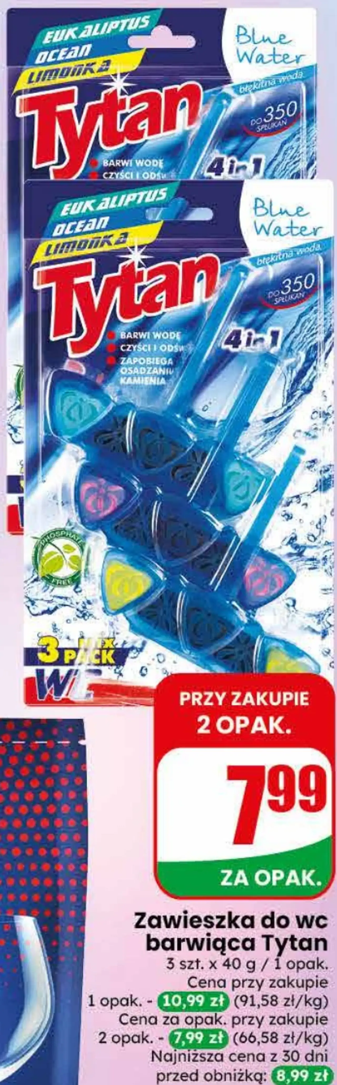 Zawieszka do wc barwiąca Tytan