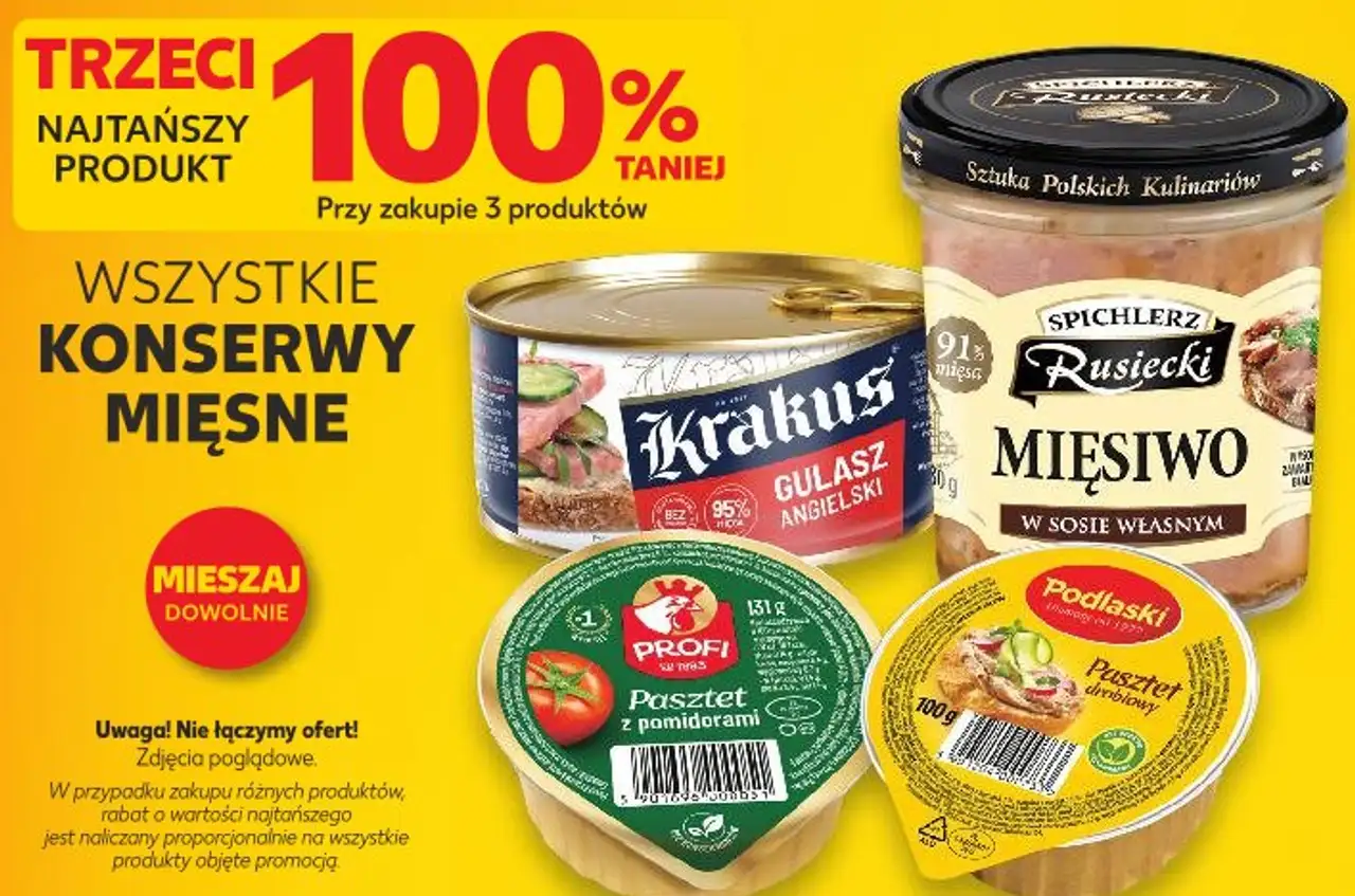 Konserwy mięsne Krakus, Spichlerz Rusiecki, Profi, Podlaski