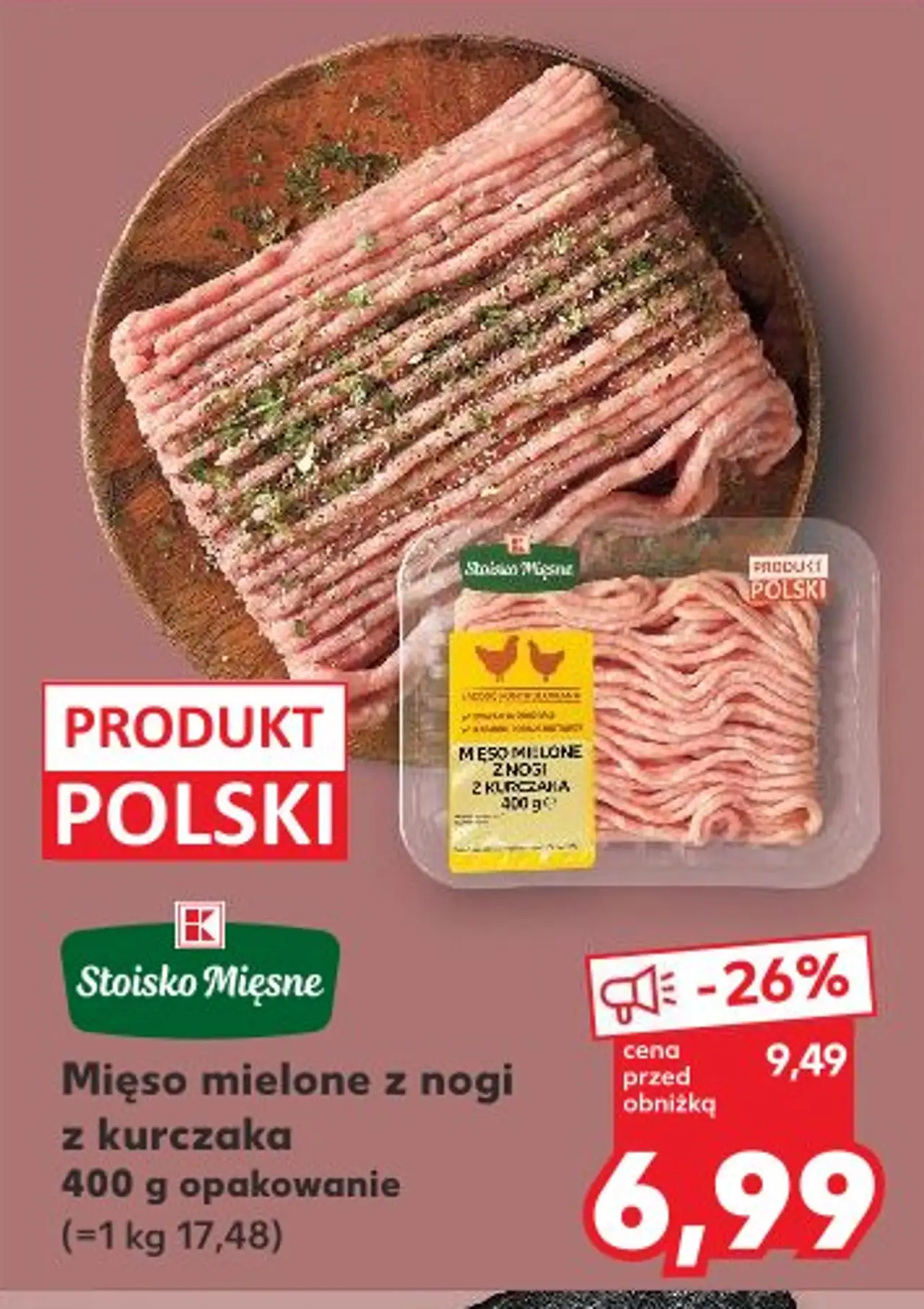 Stoisko Mięsne Mięso mielone z nogi z kurczaka 400 g