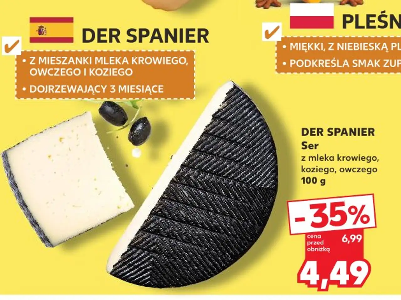 DER SPANIER Ser z mleka krowiego, koziego, owczego