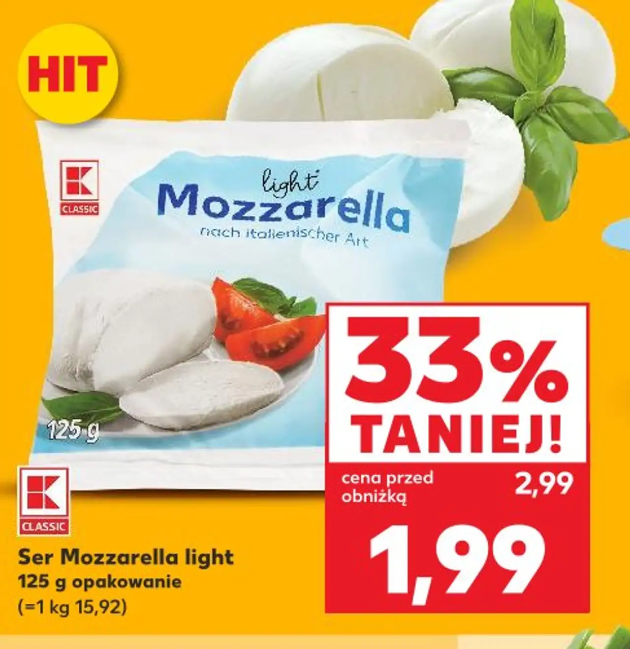 K-Classic Ser Mozzarella light