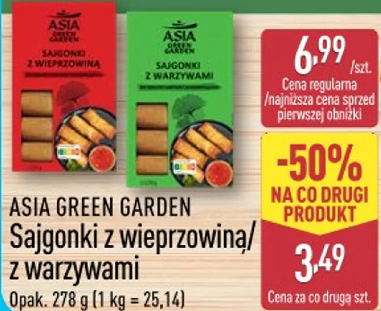 Asia Green Garden Sajgonki z wieprzowiną / z warzywami