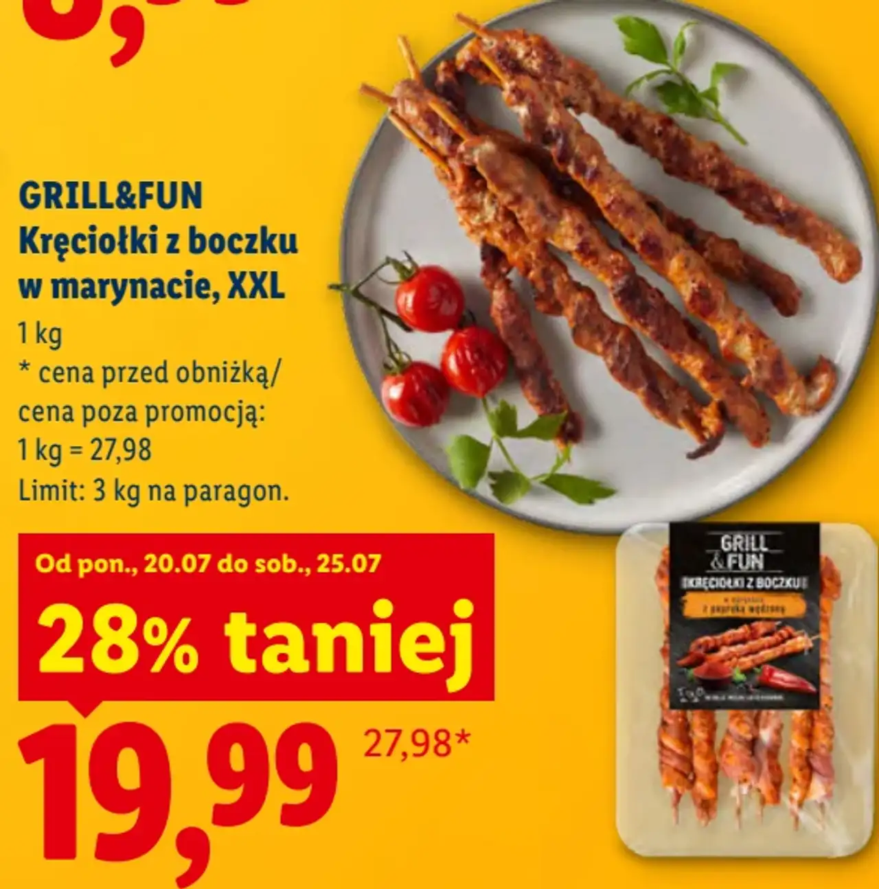 GRILL&FUN Kręciołki z boczku w marynacie, XXL