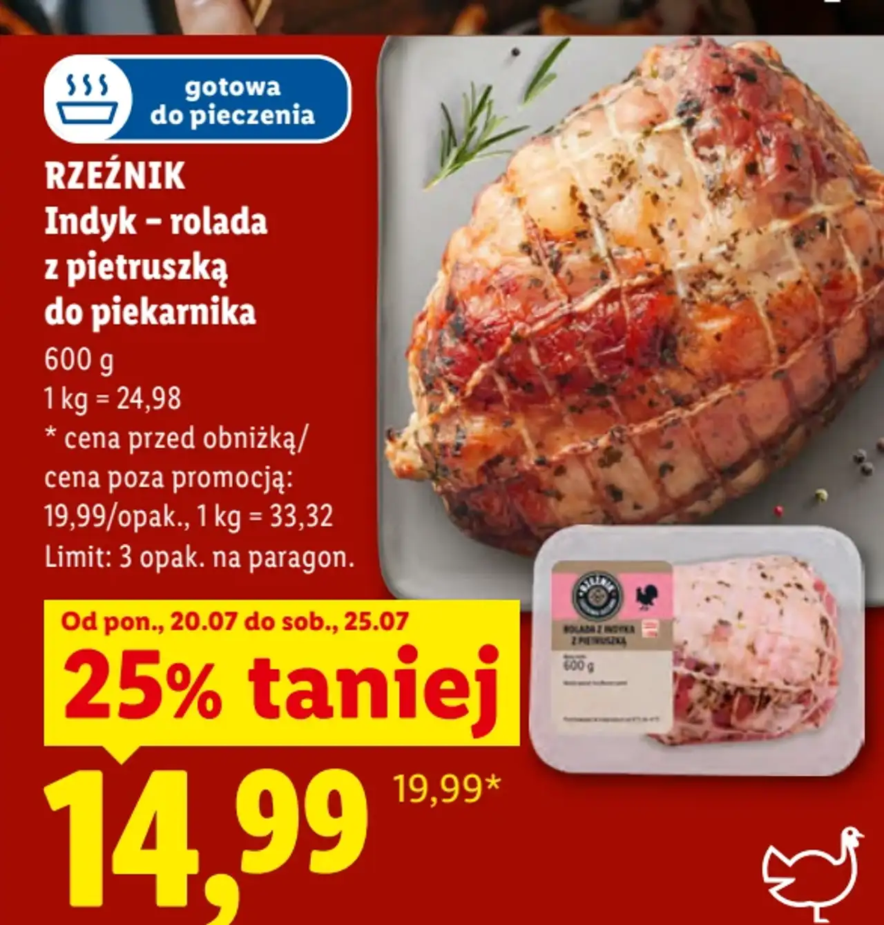 Rzeźnik Indyk - rolada z pietruszką do piekarnika