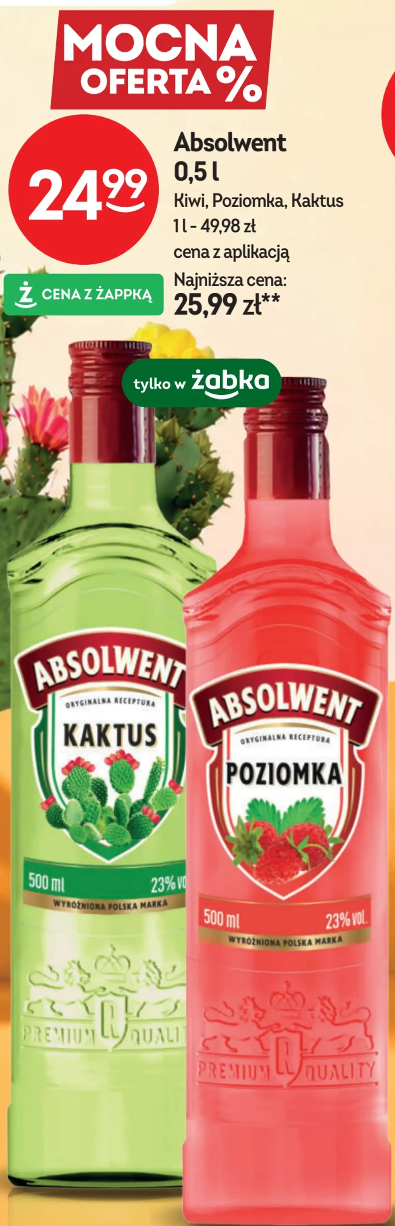 Absolwent Kiwi, Poziomka, Kaktus 0,5 l