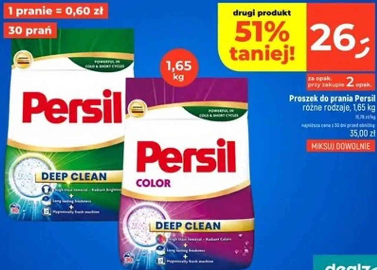 Proszek do prania Persil różne rodzaje, 1,65 kg