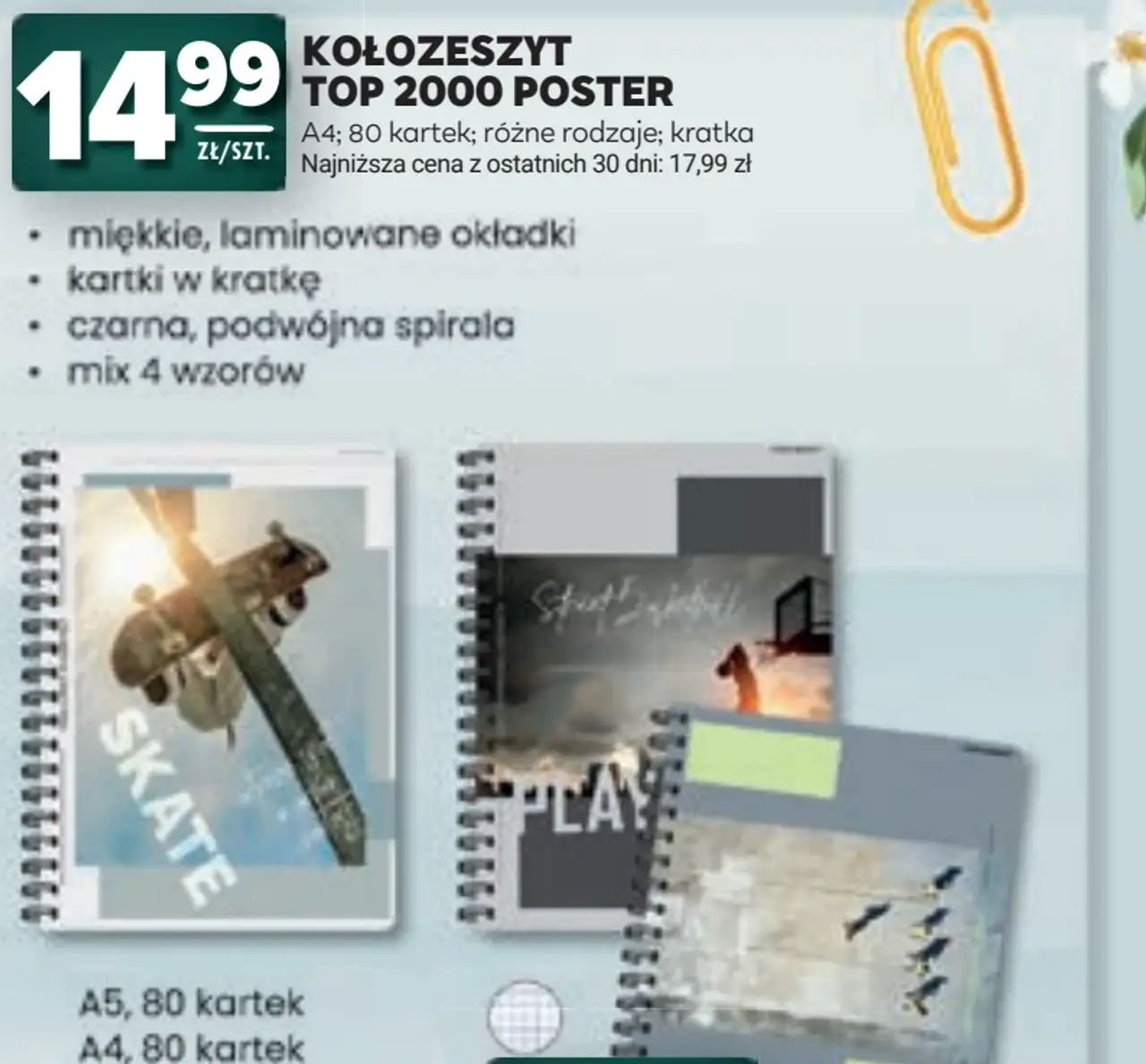 KOŁOZESZYT TOP 2000 POSTER A4
