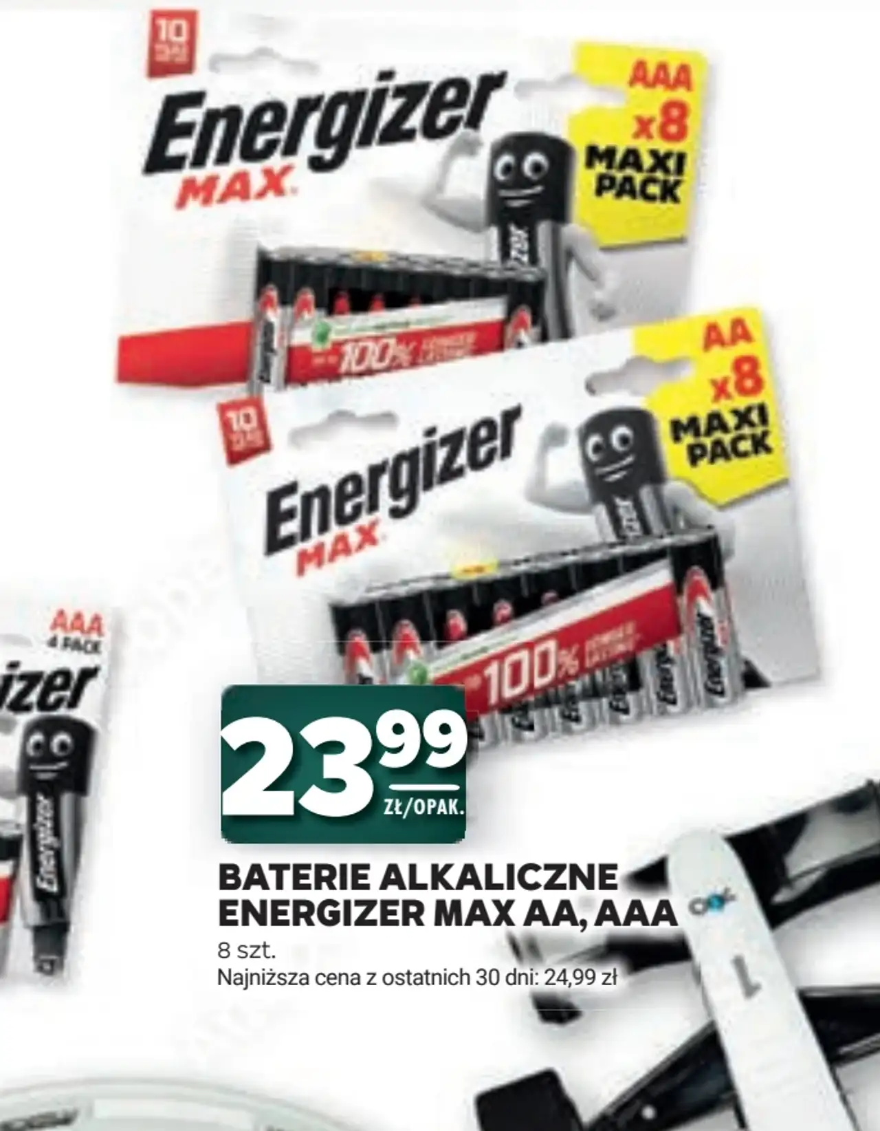 Baterie alkaliczne Energizer Max AA, AAA 8 szt.