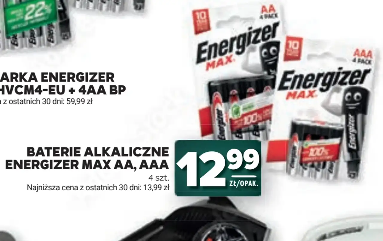Baterie alkaliczne Energizer Max AA, AAA 4 szt.