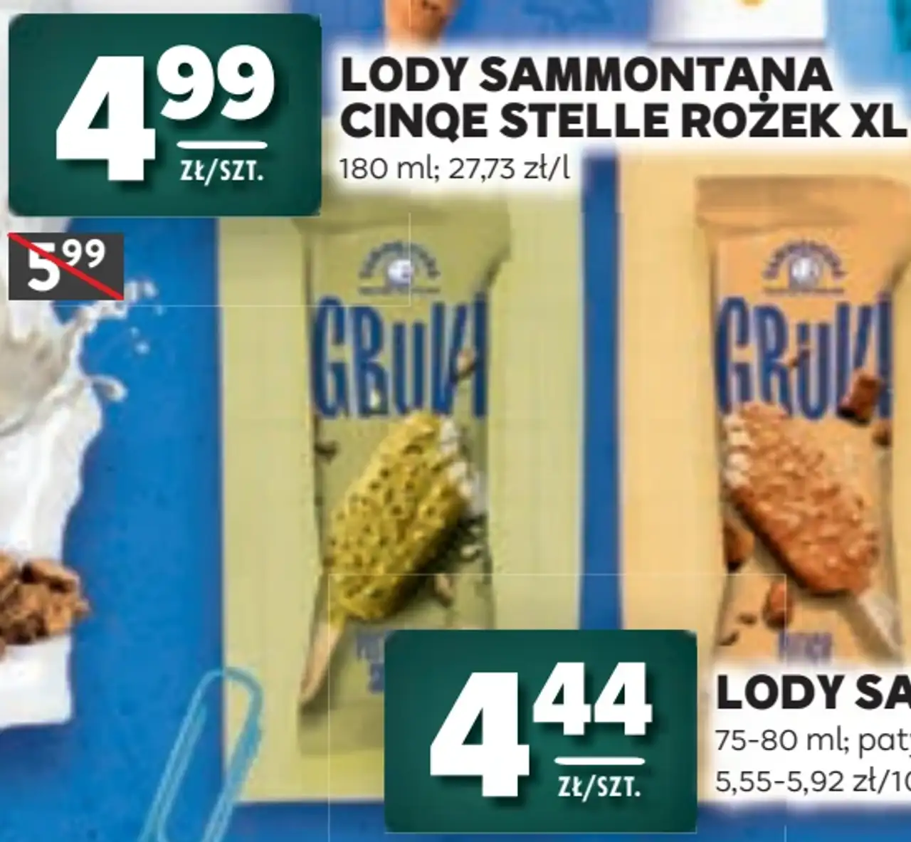 Lody Sammontana Cinque Stelle Rożek XL