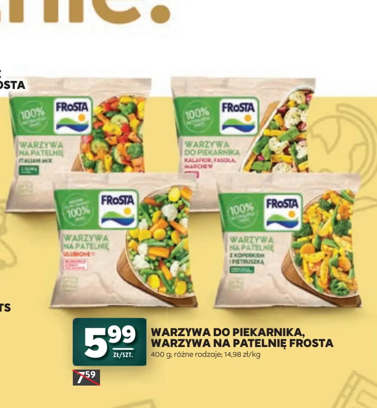 Warzywa na patelnię lub Warzywa do piekarnika FRoSTA