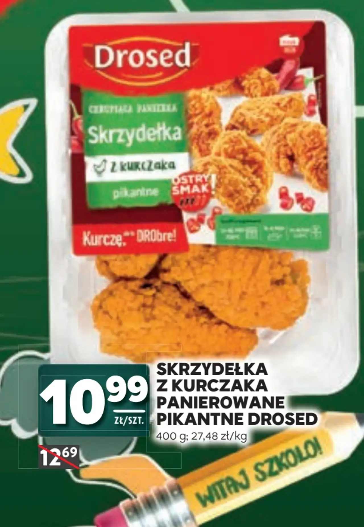Skrzydełka z kurczaka panierowane pikantne Drosed