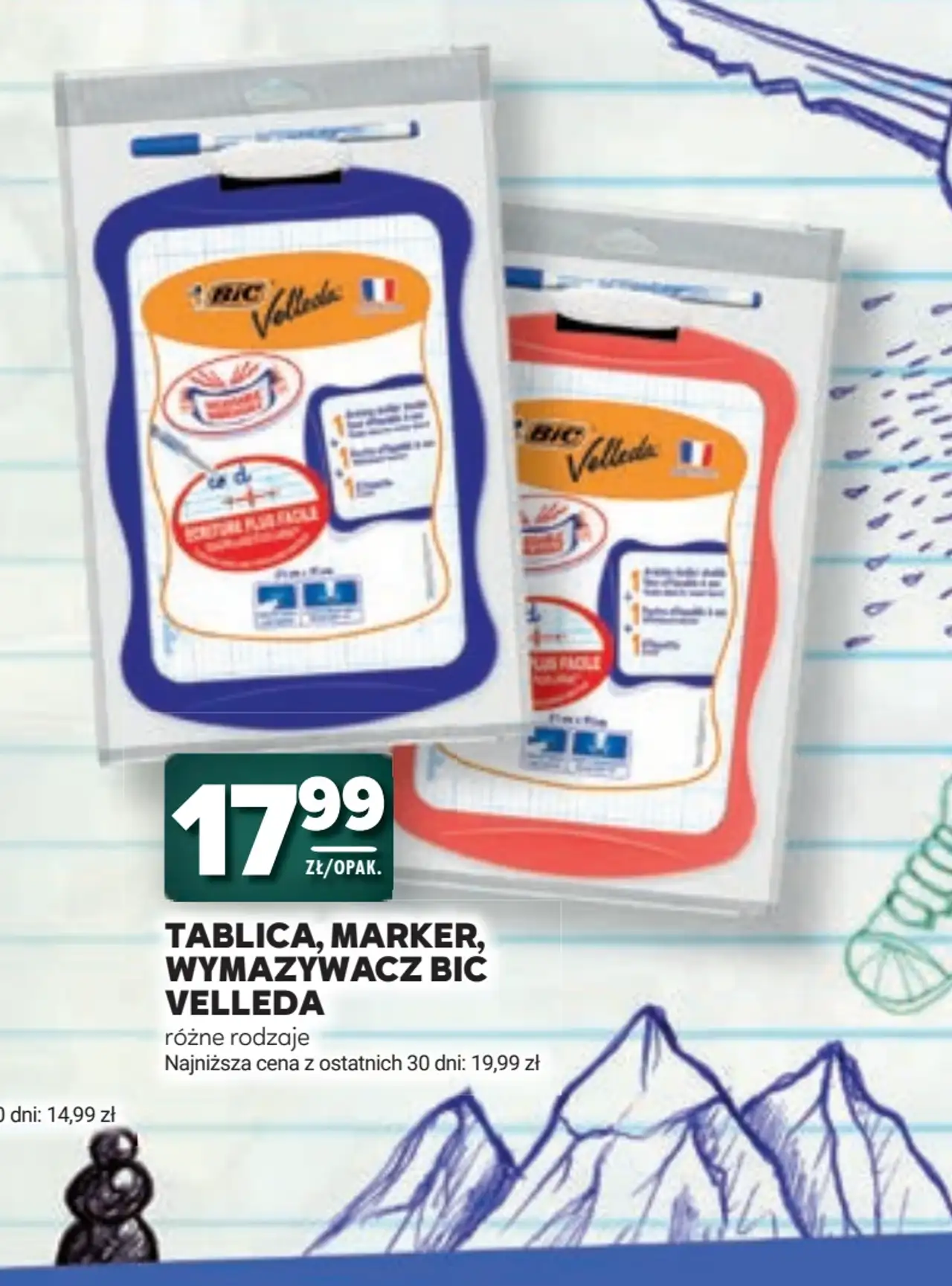 Tablica, marker, wymazywacz Bic Velleda
