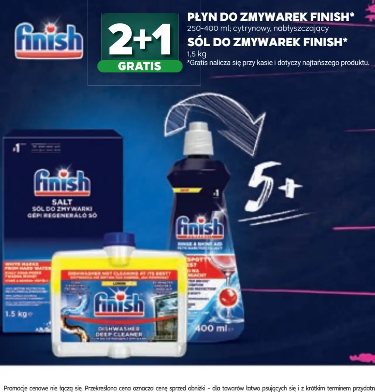 Płyn lub sól do zmywarek Finish