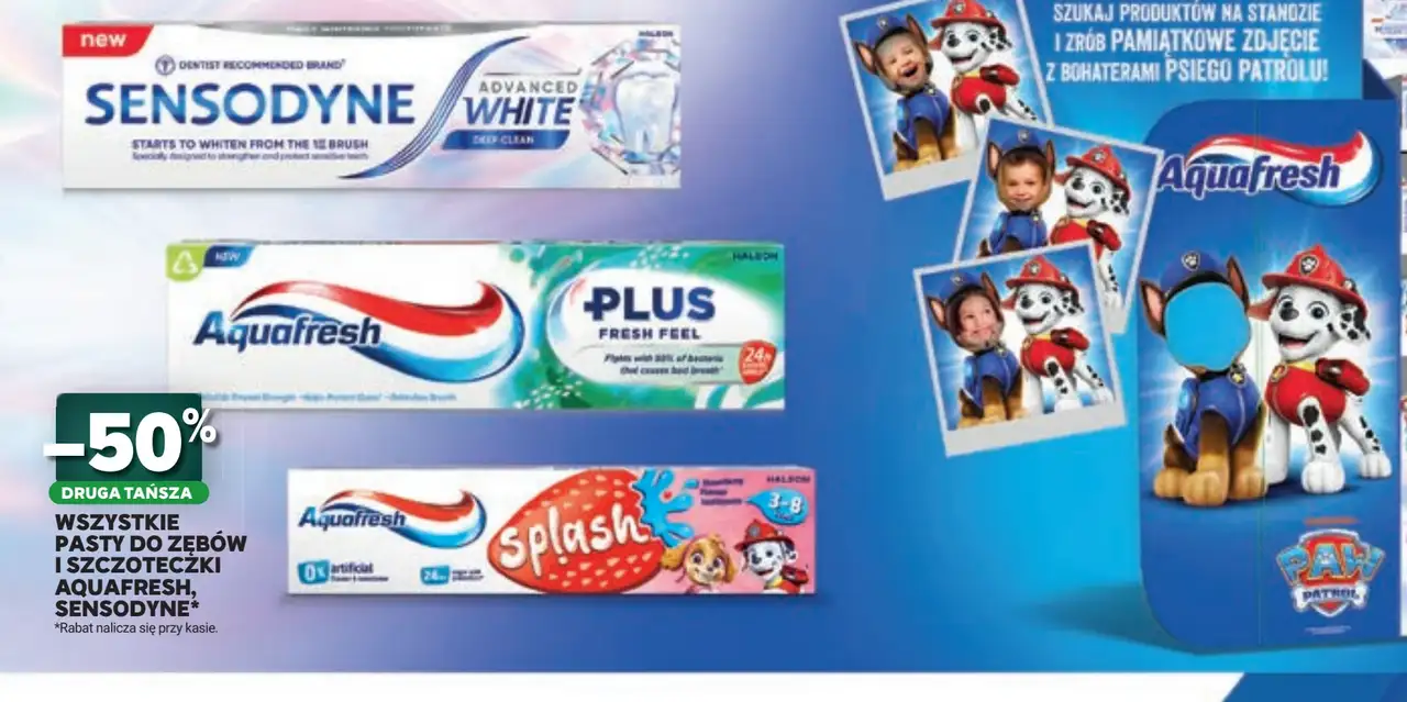 Wszystkie pasty do zębów i szczoteczki Aquafresh, Sensodyne