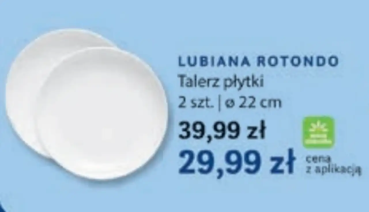 LUBIANA ROTONDO Talerz płytki 2 szt. | o 22 cm