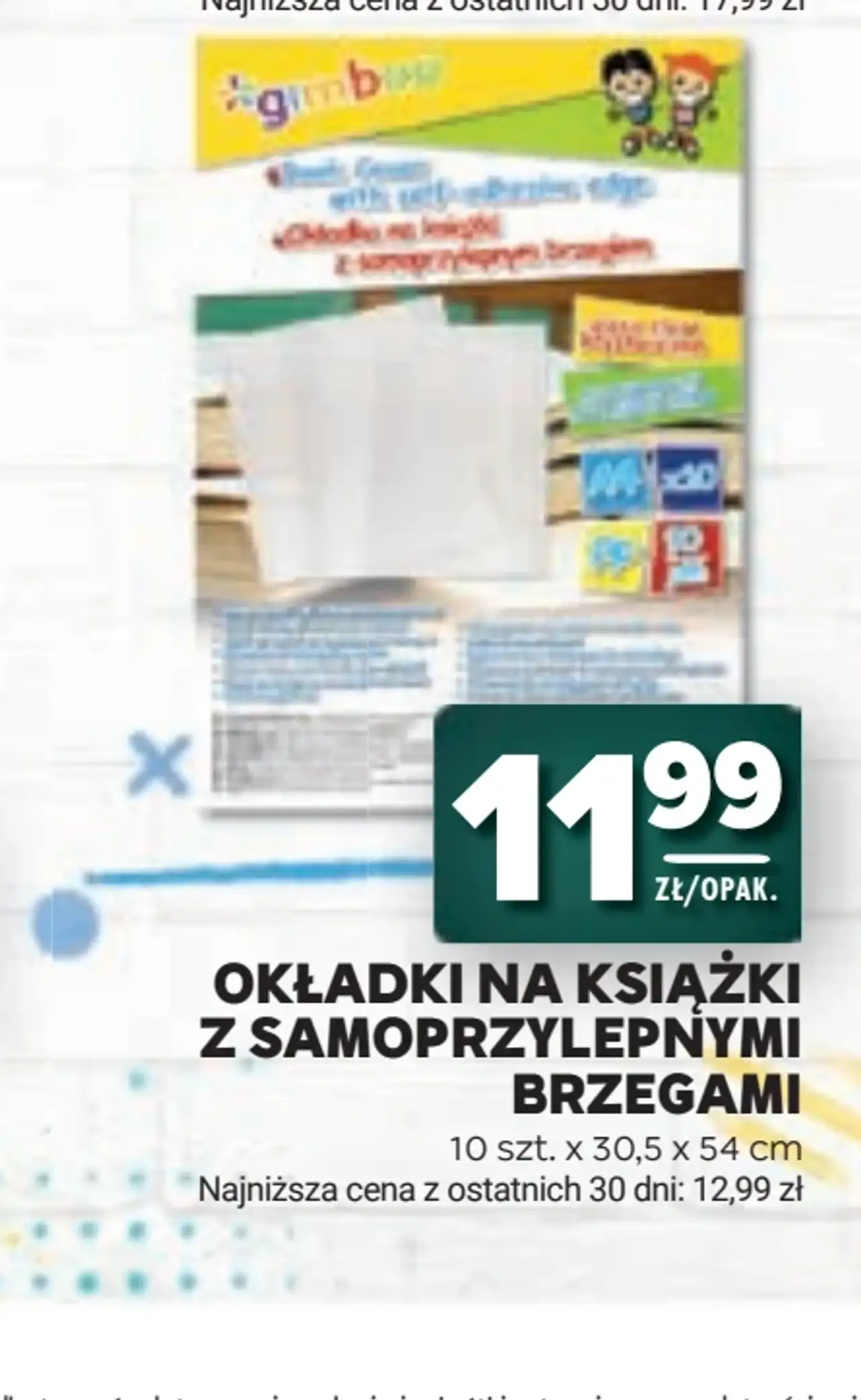Okładki na książki z samoprzylepnymi brzegami Gimboo
