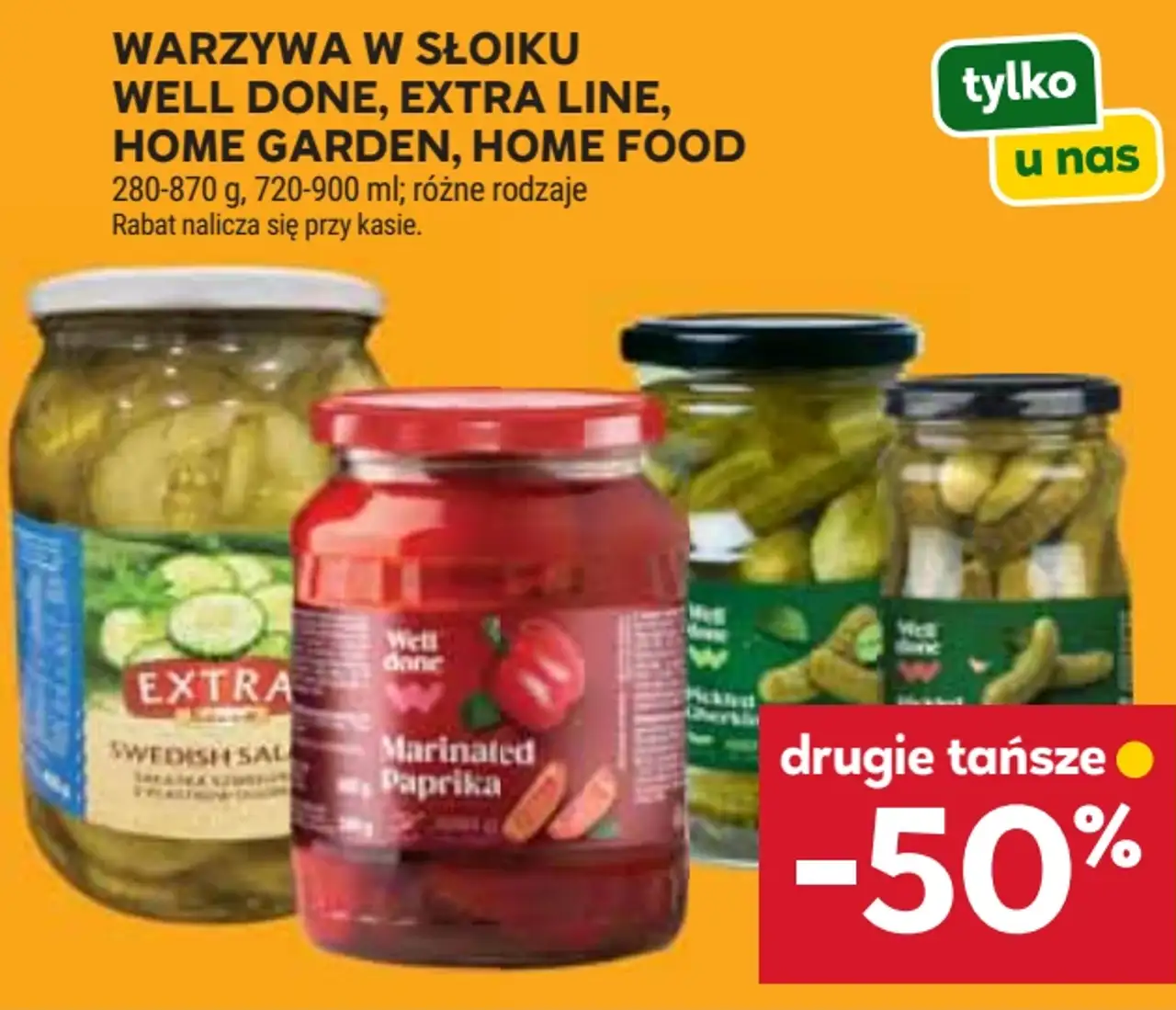 Warzywa w słoiku Well Done, Extra Line, Home Garden, Home Food