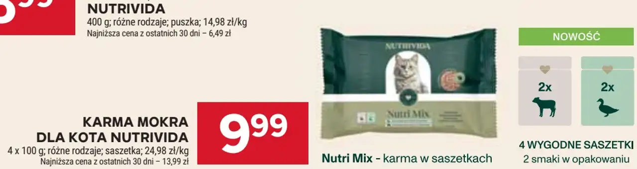 Nutrivida Nutri Mix Karma mokra dla kota w saszetkach