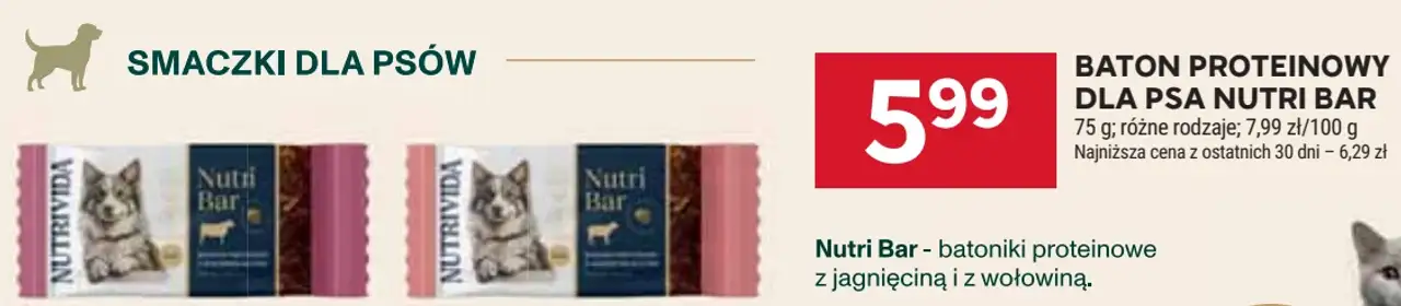 Nutrivida Nutri Bar Baton proteinowy dla psa