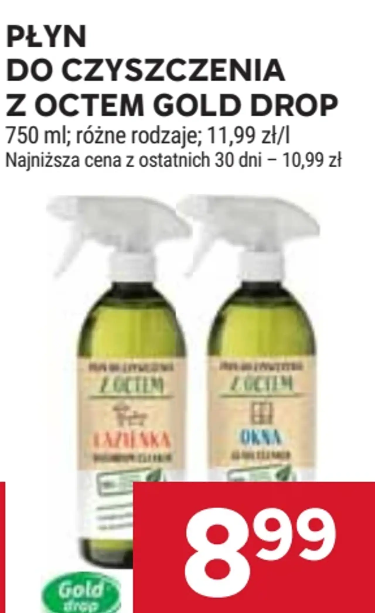 Płyn do czyszczenia z octem Gold Drop