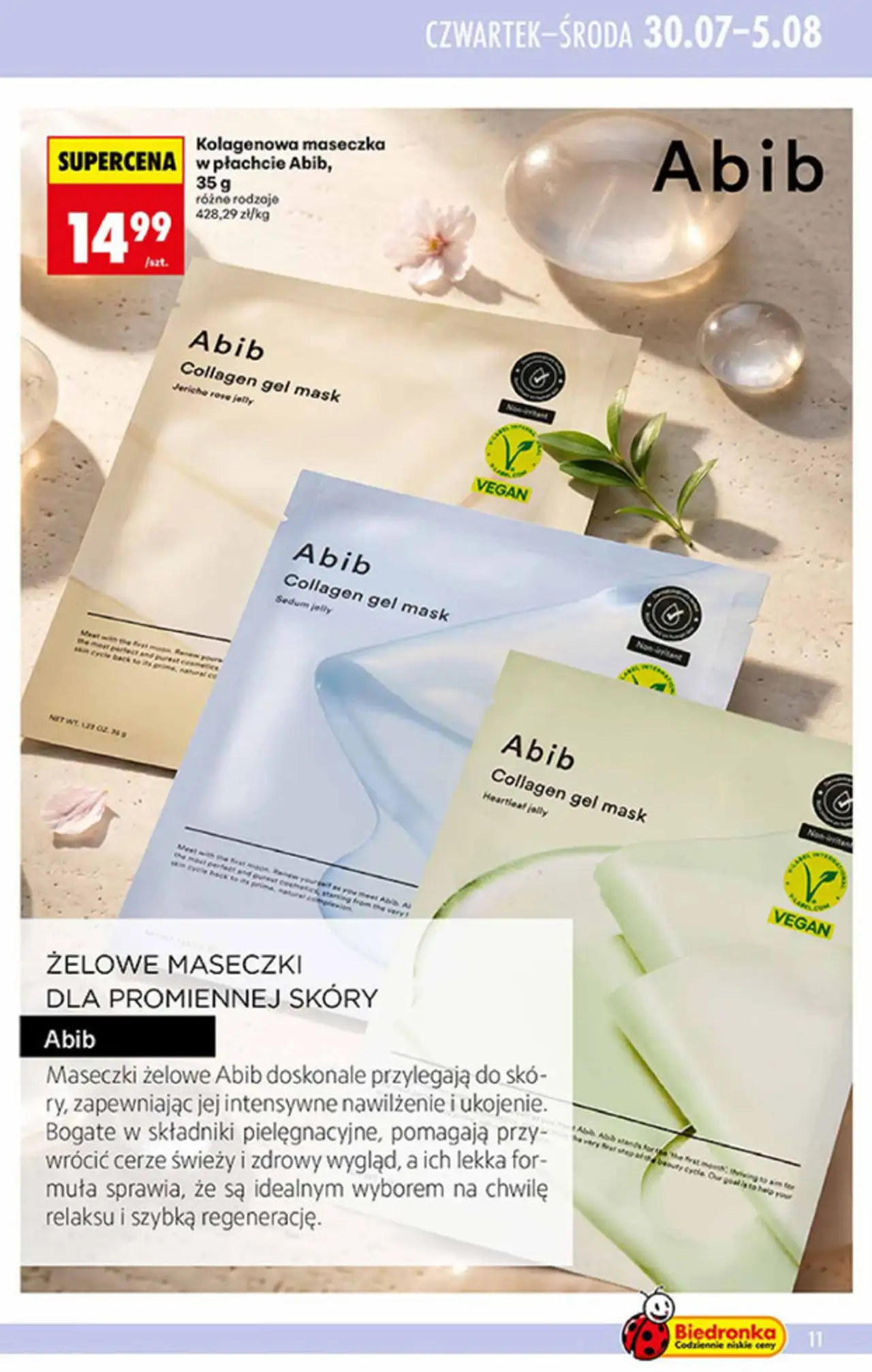 Kolagenowa maseczka w płachcie Abib