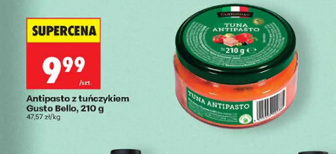 Antipasto z tuńczykiem Gusto Bello, 210 g