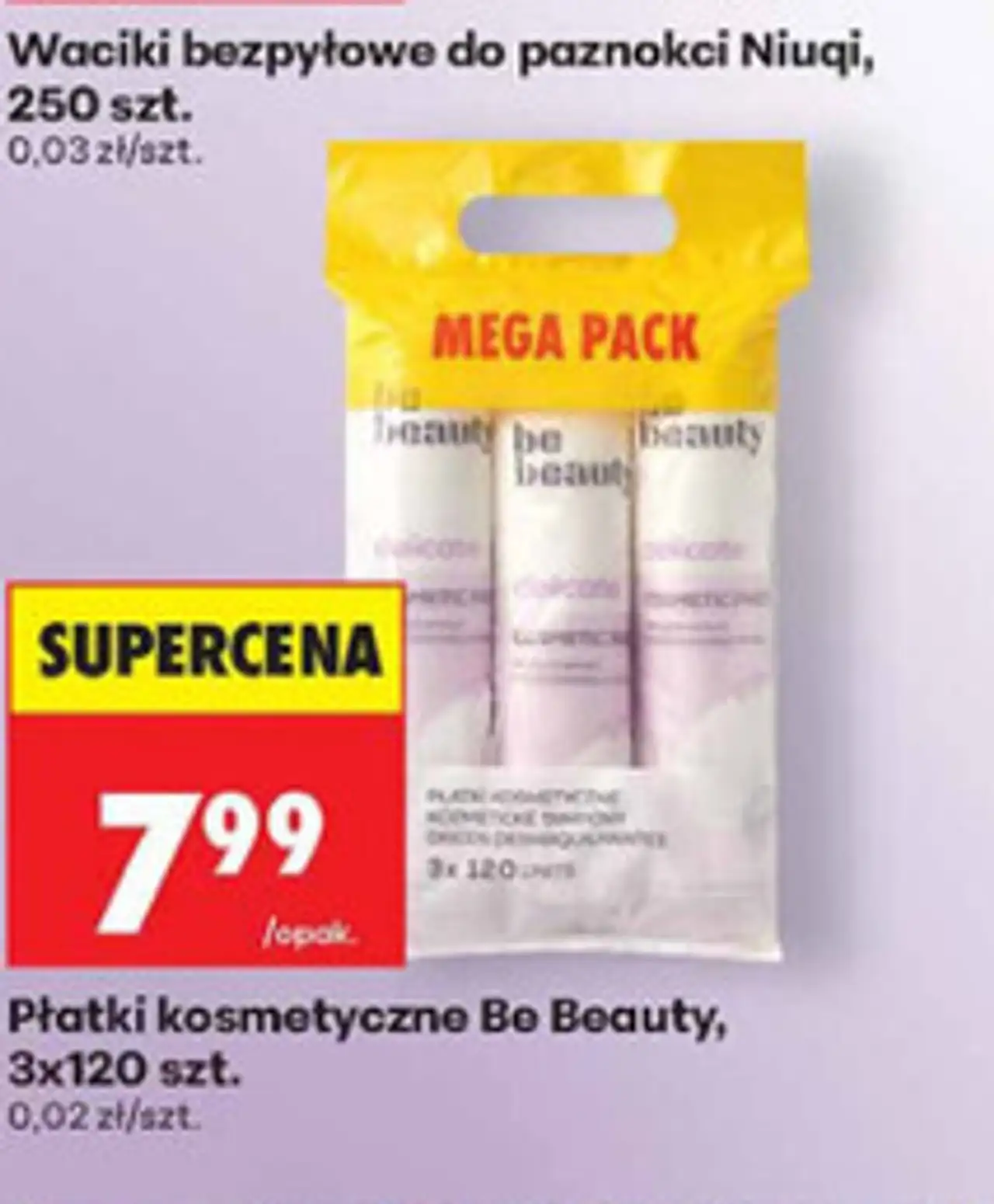 Płatki kosmetyczne Be Beauty, 3x120 szt.